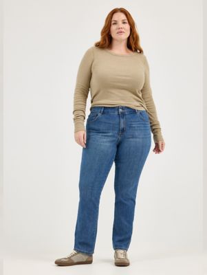 Women's Stretch Relaxed Fit Straight Leg Jean (Plus)