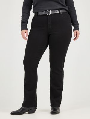 Women&rsquo;s Stretch Relaxed Fit Straight Leg Jean (Plus) in Black Onyx alternative view 2