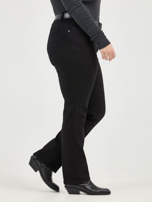 Women&rsquo;s Stretch Relaxed Fit Straight Leg Jean (Plus) in Black Onyx alternative view 4