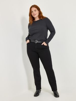 Women&rsquo;s Stretch Relaxed Fit Straight Leg Jean (Plus) in Black Onyx alternative view 6