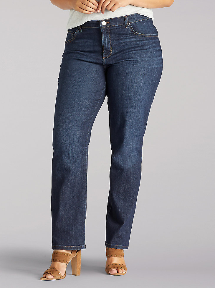 Women’s Stretch Relaxed Fit Straight Leg Jean (Plus) in Verona