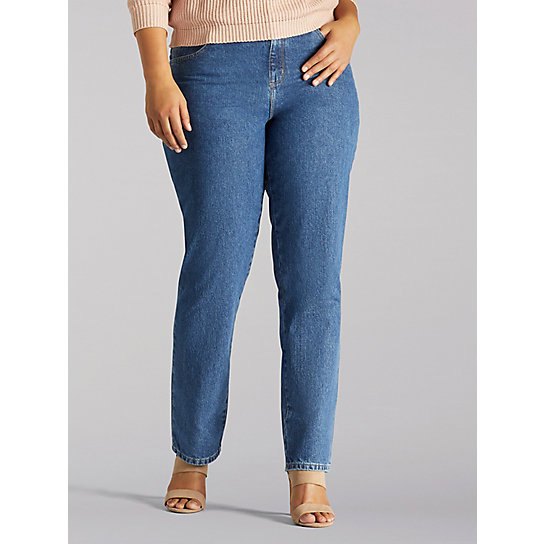 100% Cotton Relaxed Fit Straight Leg Jean - Plus | Lee