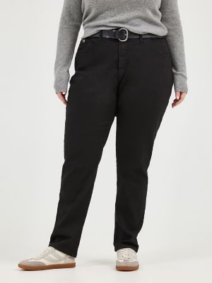 Women&rsquo;s Side Elastic Jean (Plus) in Black