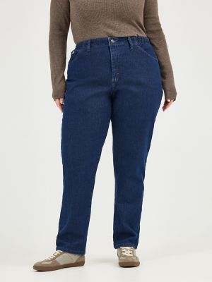 Women&rsquo;s Side Elastic Jean (Plus) in Dark Indigo