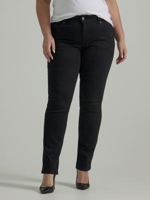 Women's Legendary Straight Jean (Plus) in Black alternative view