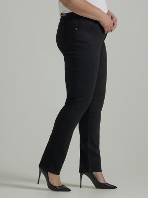 Women's Legendary Straight Jean (Plus) in Black alternative view 3