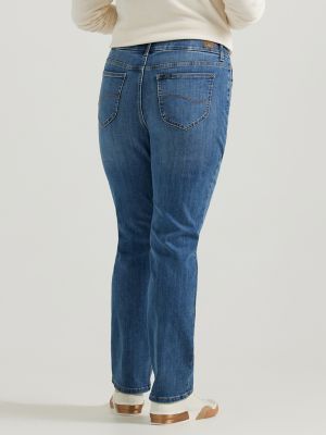 Women's Ultra Lux with Flex Motion Regular Fit Straight Leg Jean (Plus) in Juniper alternative view 2