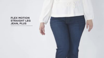 Women's Ultra Lux with Flex Motion Regular Fit Straight Leg Jean (Plus) in Royal Chakra alternative view 2