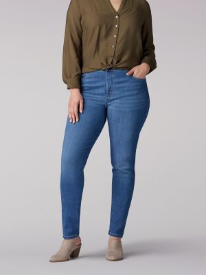 lee women's sculpting pull on capri jean