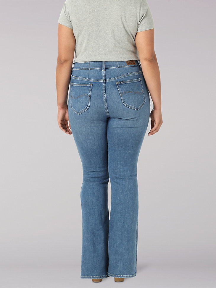 Women's High Rise Slim Fit Mini Flare Jean (Plus) in Frontier alternative view