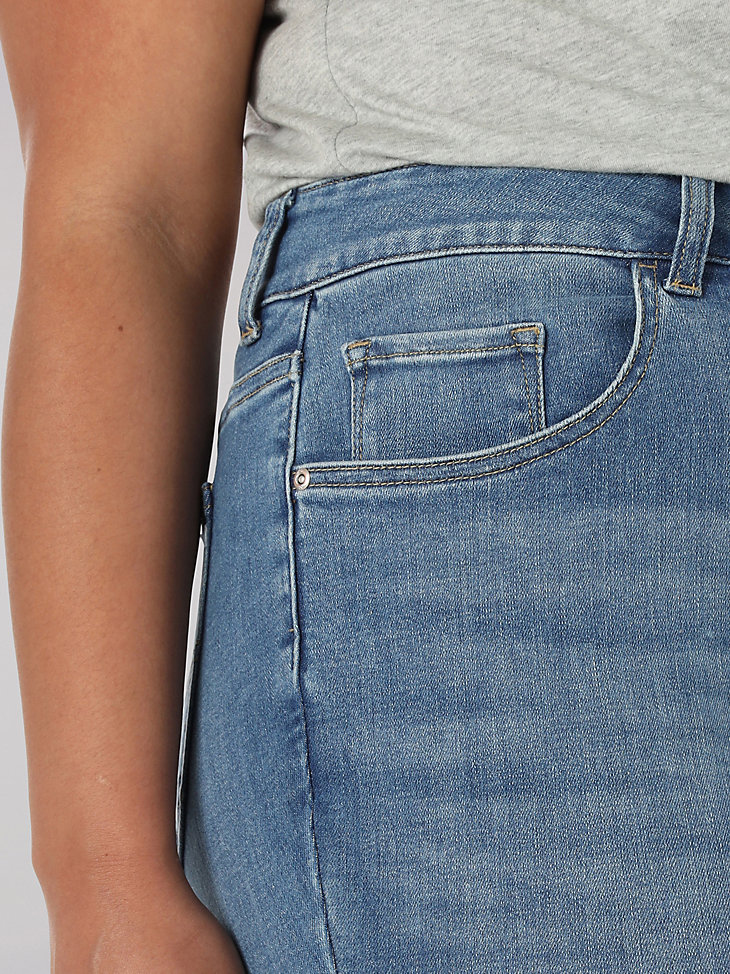 Women's High Rise Slim Fit Mini Flare Jean (Plus) in Frontier alternative view 3