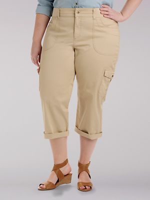 Just My Size Women's Plus Size Pull On 2 Pocket Stretch Capri Pants 