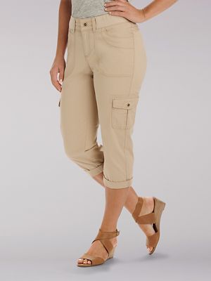 NWT WOMENS LEE MIDRISE FIT CROP PANTS 3379531 FOREST 