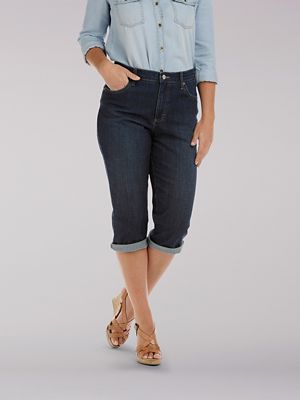 Lee rider mid on sale rise capri jeans