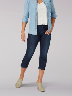 lee petite denim capris