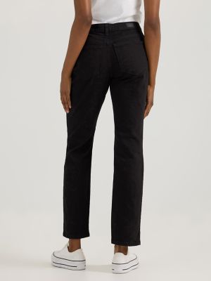 Inst Slim Relx Fit Straight Leg Jean:Black:10:S alternative view 2