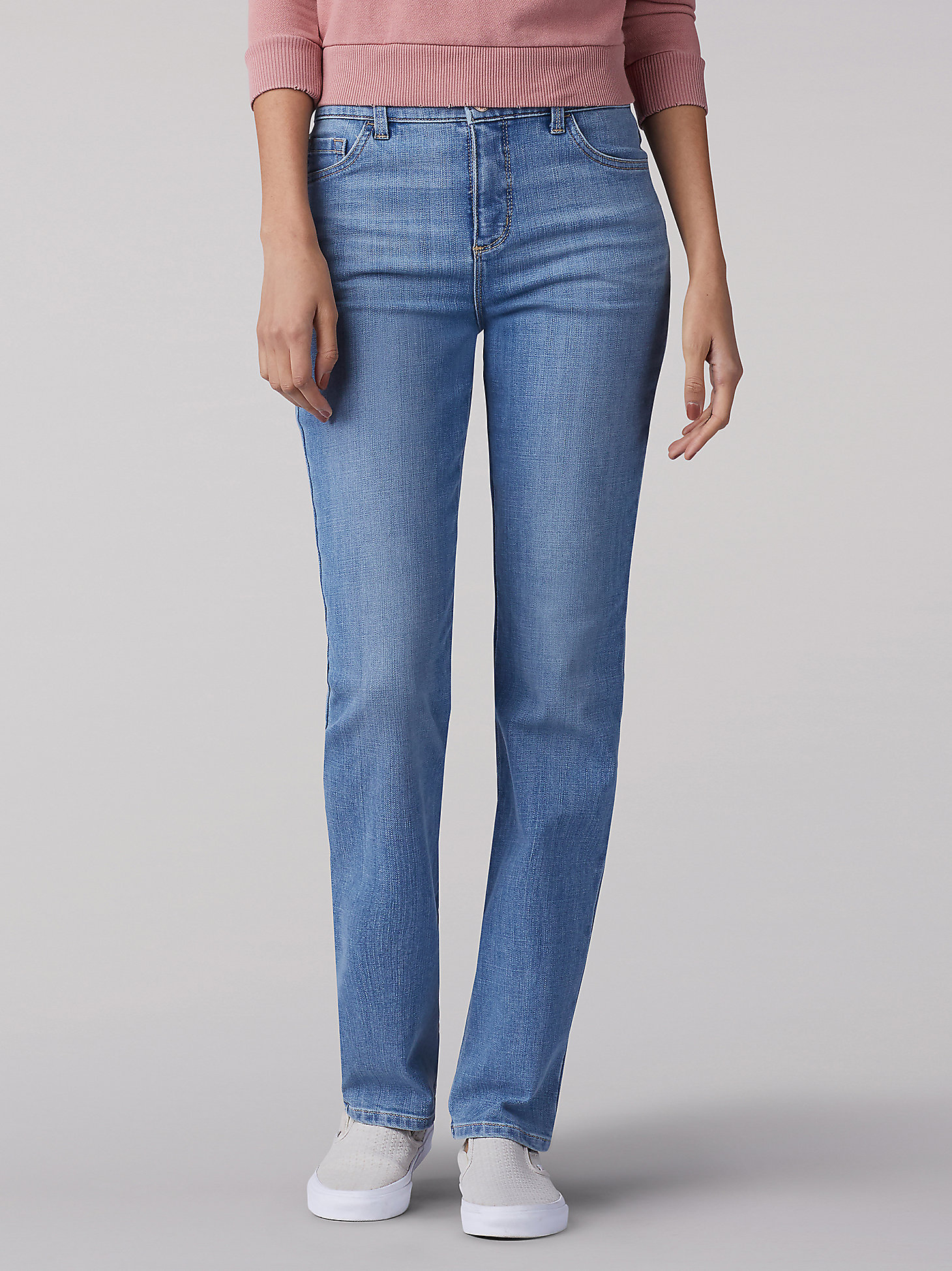 Women’s Instantly Slims Relaxed Fit Straight Leg Jean Classic Fit in Inspire Blue main view