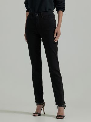 Women's Ultra Lux with Flex Motion Regular Fit Straight Leg Jean in Black alternative view