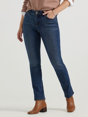 Women's Ultra Lux with Flex Motion Regular Fit Straight Leg Jean in Royal Chakra