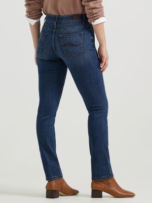 Women's Ultra Lux with Flex Motion Regular Fit Straight Leg Jean in Royal Chakra
