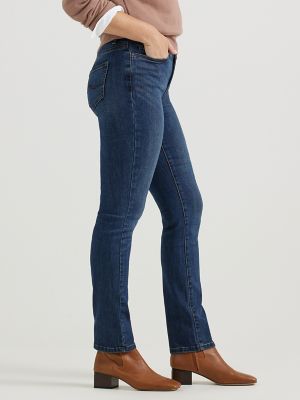 Women's Ultra Lux with Flex Motion Regular Fit Straight Leg Jean in Royal Chakra