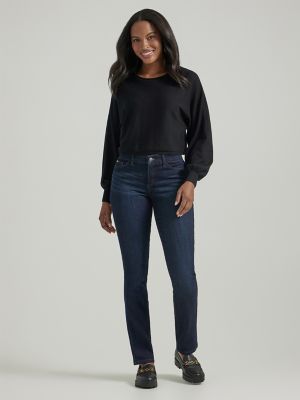 lee classic fit straight leg jeans petite