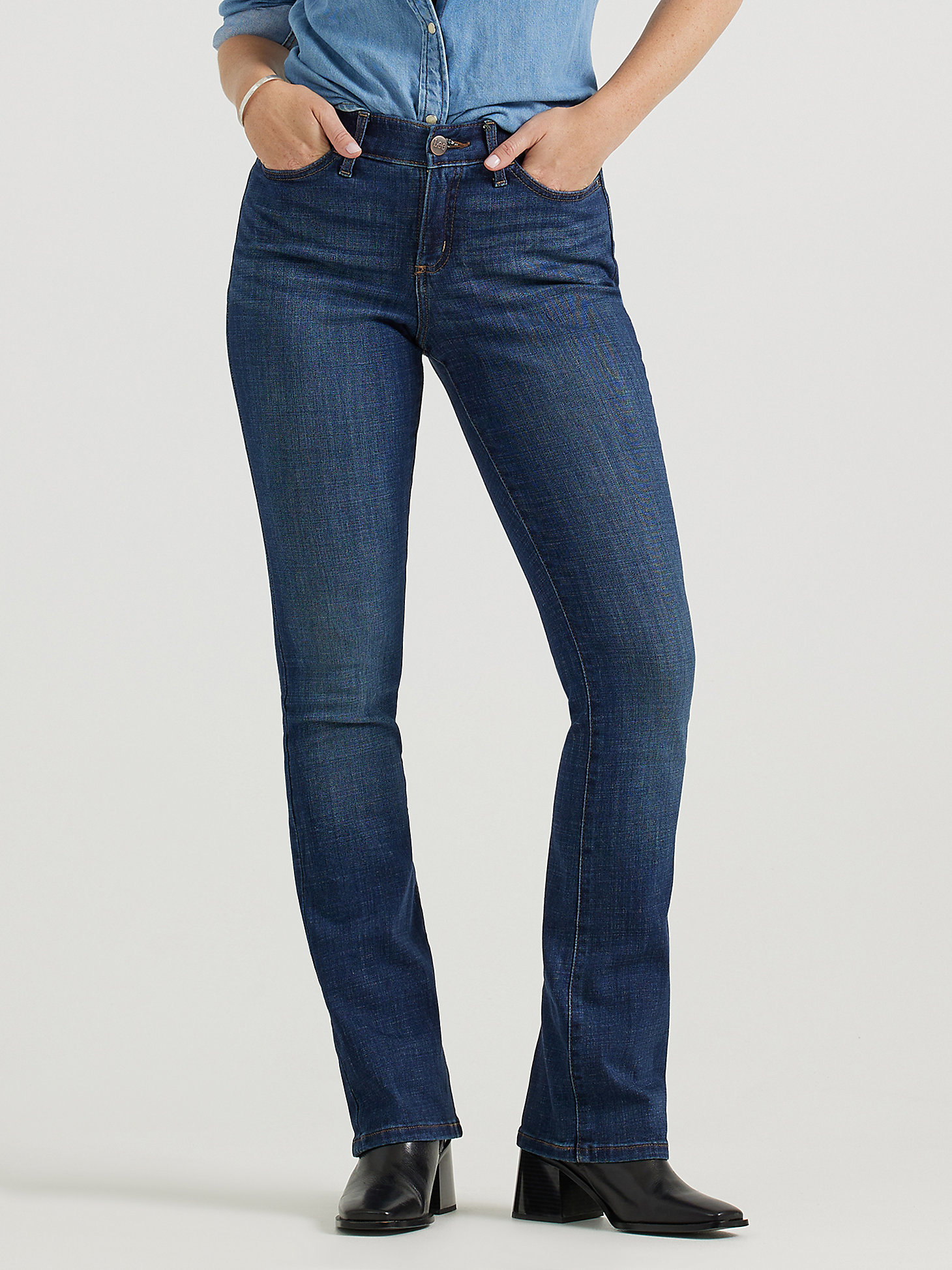 Women's Ultra Lux with Flex Motion Bootcut Jean in Royal Chakra main view
