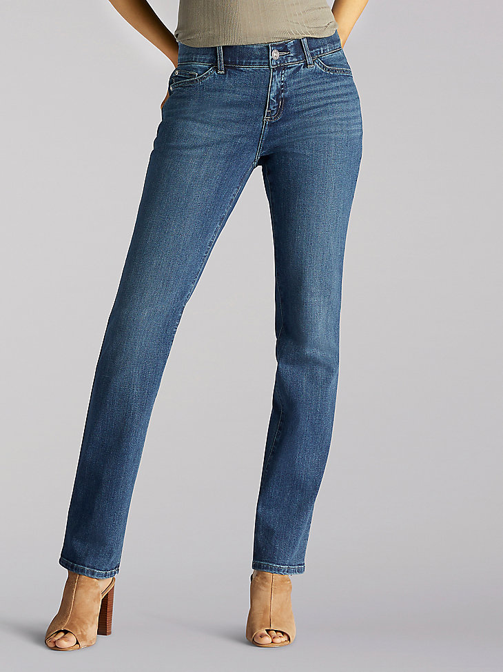 Women's Ultra Lux with Flex Motion Regular Fit Straight Leg Jean (Petite) in Rayne main view