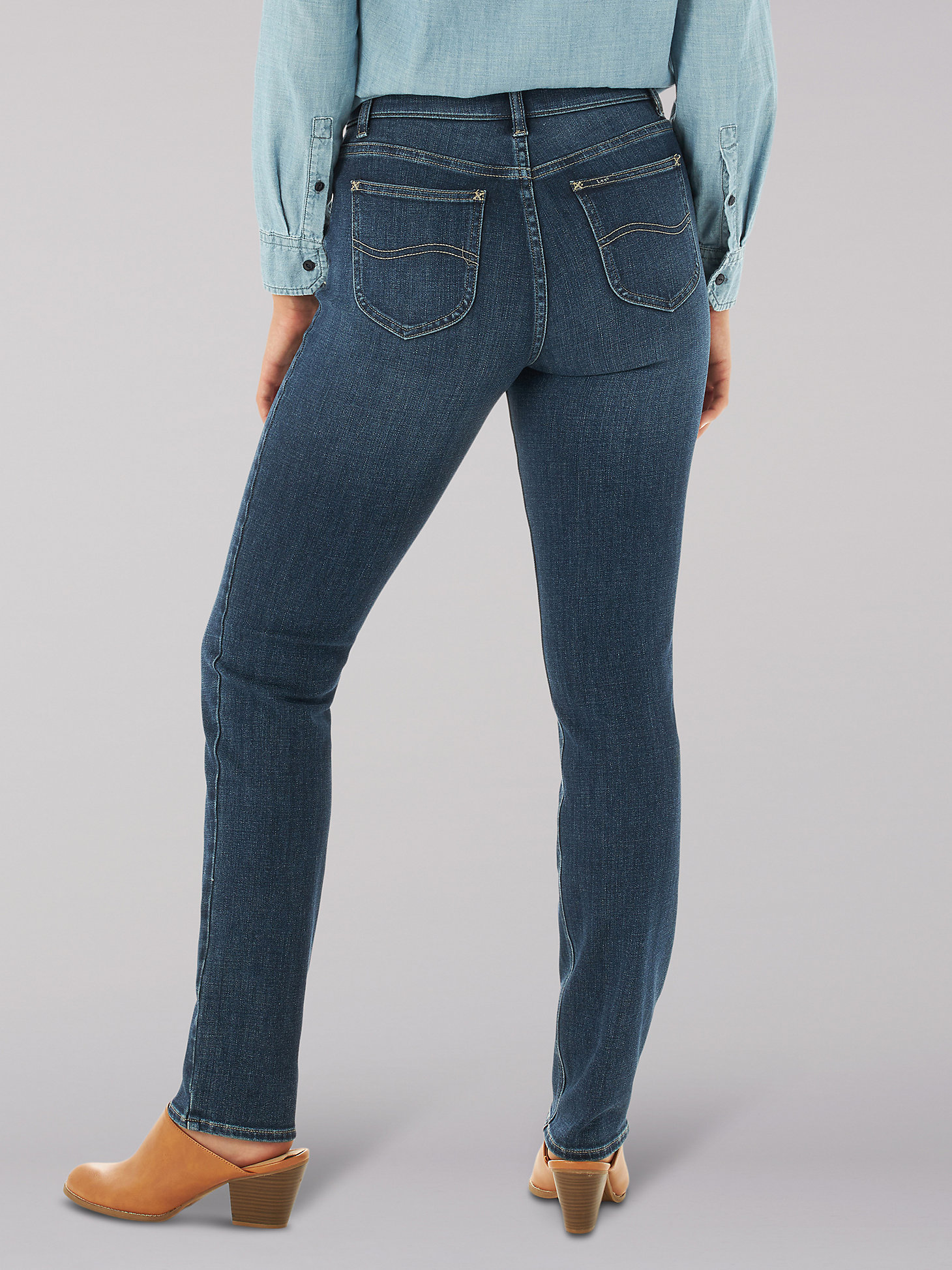 Women's Ultra Lux Comfort Slim Straight Jean (Petite) in Celestial alternative view 1