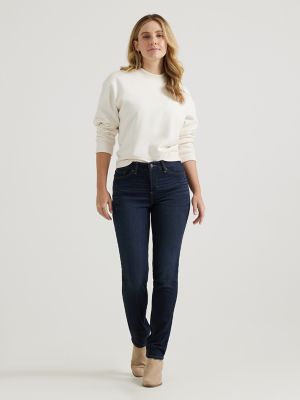 Women's Super-Stretch Slimming Jeans, High-Rise Straight-Leg