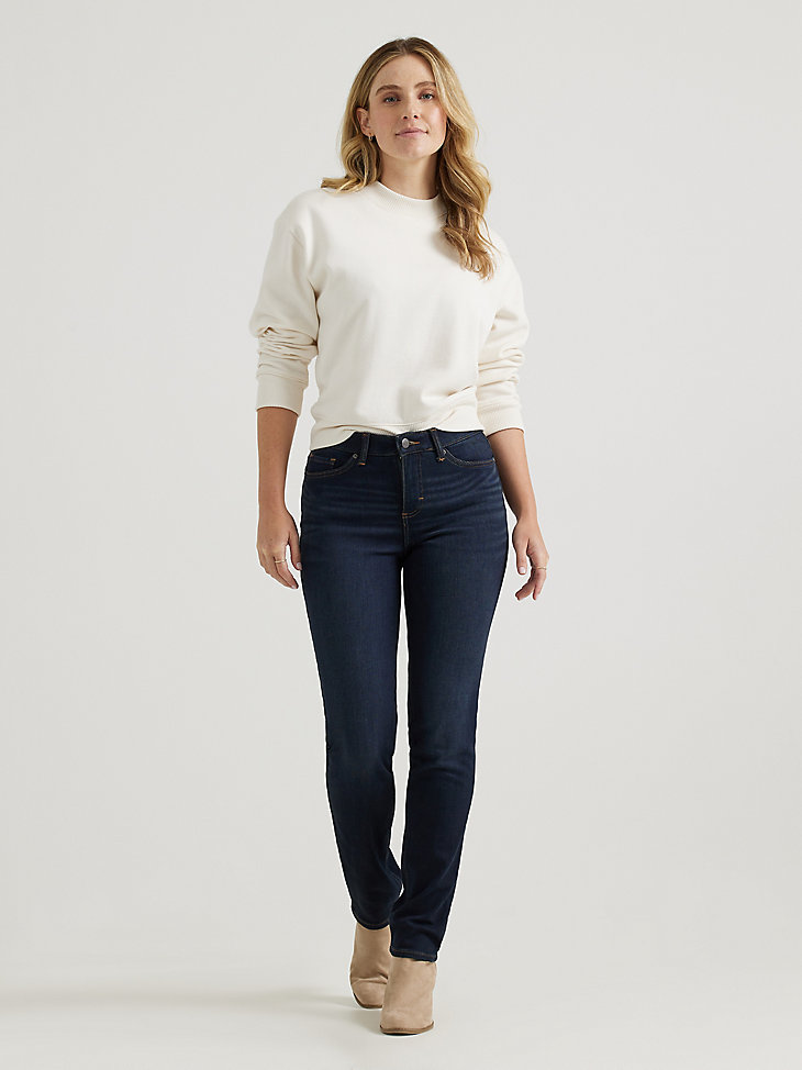 Women's Ultra Lux Comfort Slim Straight Jean in Dark And Hazy alternative view
