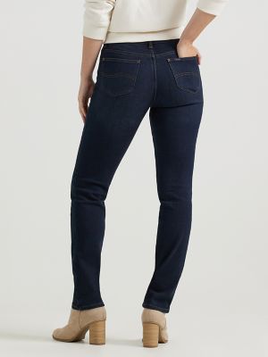 Lee Women's Size Ultra Lux Mid-Rise Slim Fit Straight Leg Jean, Celestial,  16 Plus at  Women's Jeans store