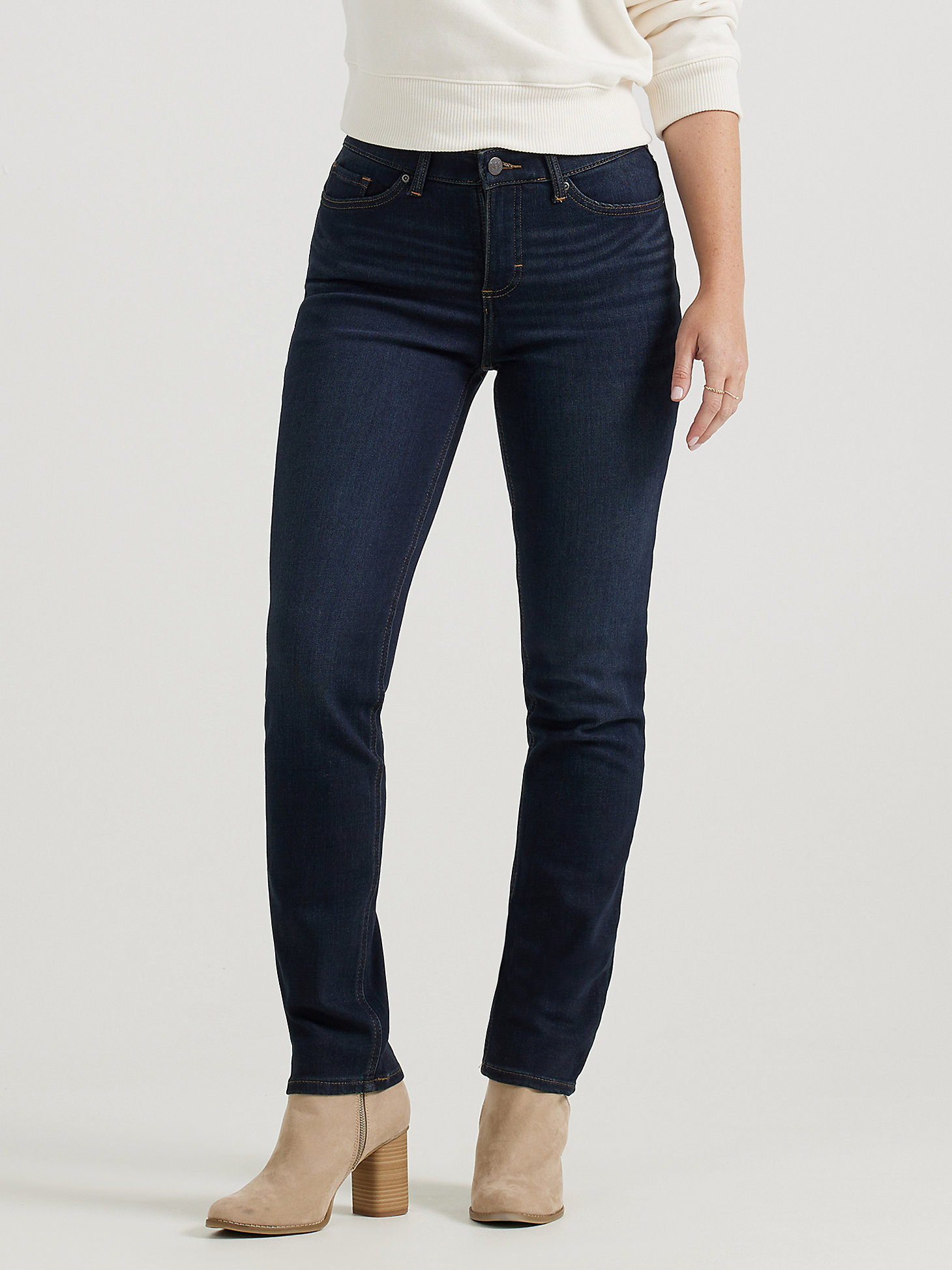 Women's Ultra Lux Comfort Slim Straight Jean in Dark And Hazy main view