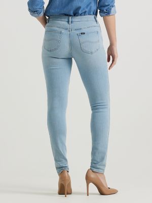 Women's Skinny Slim Stretchy Mid Waist Jeans Black Cotton Pants Sizes UK 4  6 8 10 12 14 