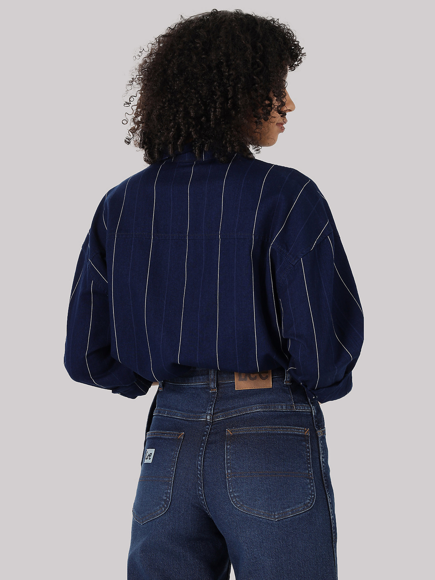 Women's Heritage Frontier Stripe Button Down Shirt in Blue Stripe alternative view 1