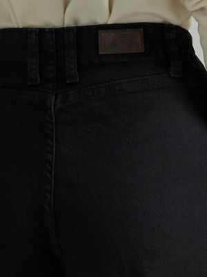 Women&rsquo;s Side Elastic Jean in Black