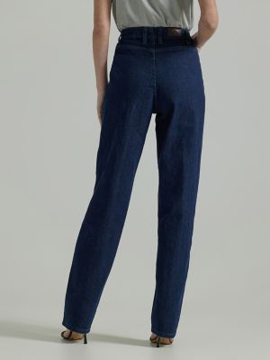 ladies denim jeans elastic waist