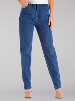 Lee Women's Missy Relaxed-Fit Side Elastic Tapered-Leg Jean