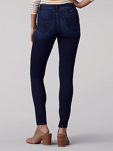 Womens Slim Fit Jean Skinny Denim Mid Waist Jeans Size 6 8 10 12 14 New