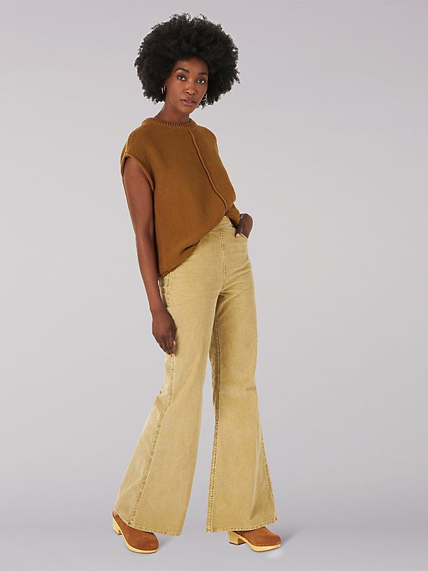 Women's Vintage Modern All Purpose High Rise Corduroy Super Flare Jean