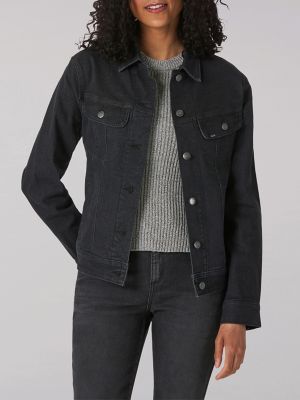 WOMEN'S LEGENDARY REGULAR FIT DENIM JACKET IN BLACK