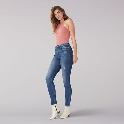 lee high rise skinny jeans