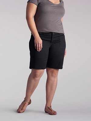 Women's Relaxed Fit Avey Knitwaist Cargo Bermuda (Plus) | Women's Shorts |  Lee®