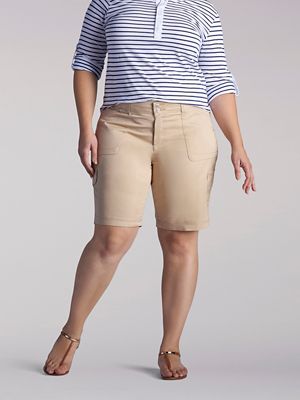 Women's Relaxed Fit Avey Knitwaist Cargo Bermuda (Plus)