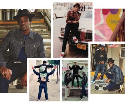 Three images of People in Lee branded clothing