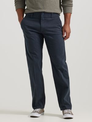 Men's Extreme Motion Flat Front Khaki Pant in Navy