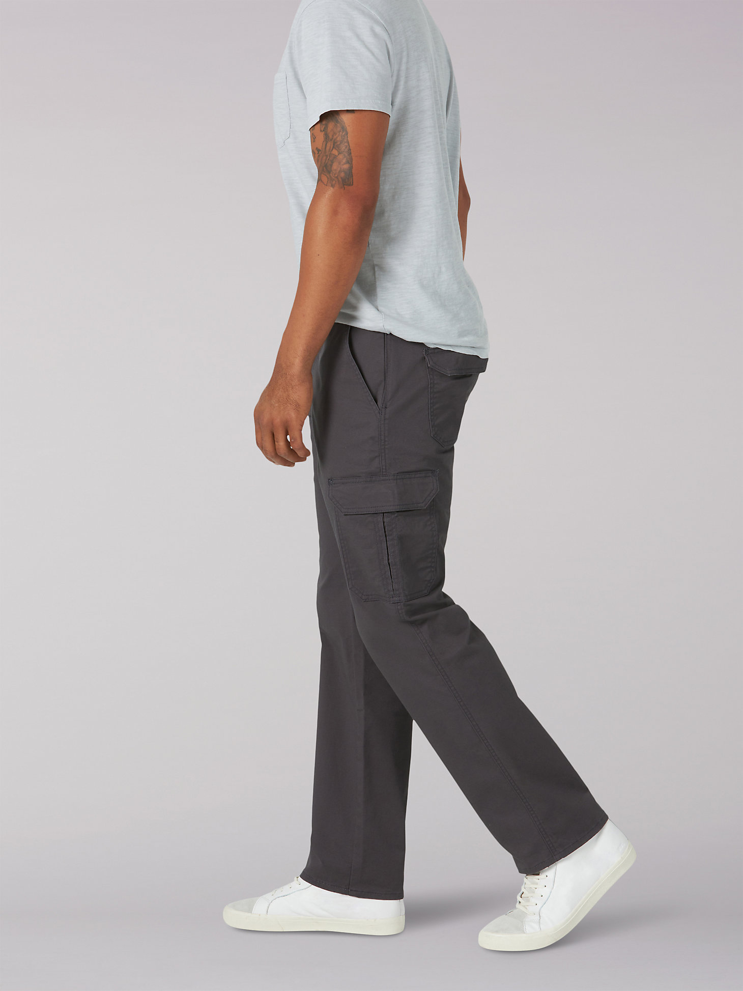Men's Extreme Comfort Cargo Twill Pant in Charcoal alternative view 2