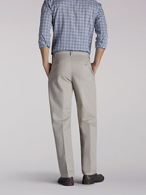 lee stain resistant flat front pants