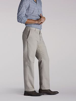 lee stain resistant flat front pants