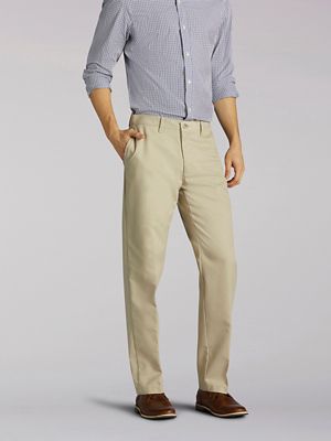 lee total freedom relaxed fit khaki